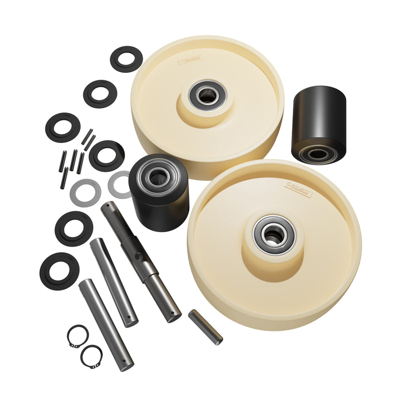 GWKPTHCK Complete Wheel Kit (Ultra Poly) 70d for Crown Pallet Jacks