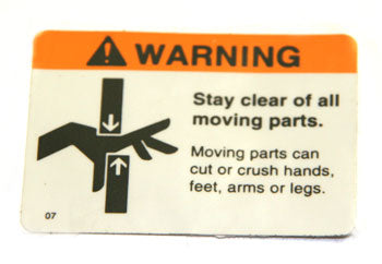 CR069007 Warning Decal For Crown M Stacker Electric Pallet Jack