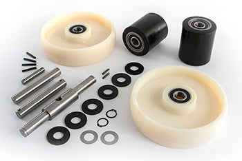 GWKPTHCK Complete Wheel Kit (Ultra Poly) 70d for Crown Pallet Jacks