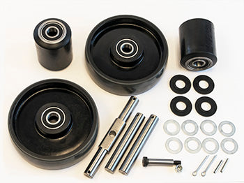 GWK-PUAA-CK Complete Wheel Kit (Ultra Poly) 70d for Pallet Mule Pallet Jacks