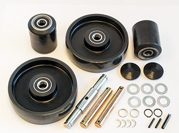 GWK-DF-CK Complete Wheel Kit (Ultra Poly) 70d for Noble Lift Pallet Jacks