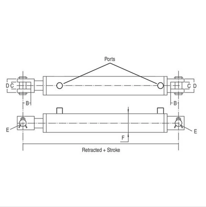 Aftermarket HCW3524 HCW Clevis Welded Cylinder for Pallet Jacks