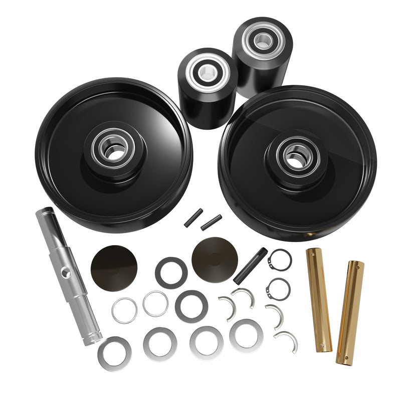 GWK-DF25-CK Complete Wheel Kit (Ultra Poly) 70d for Noble Lift Pallet Jacks