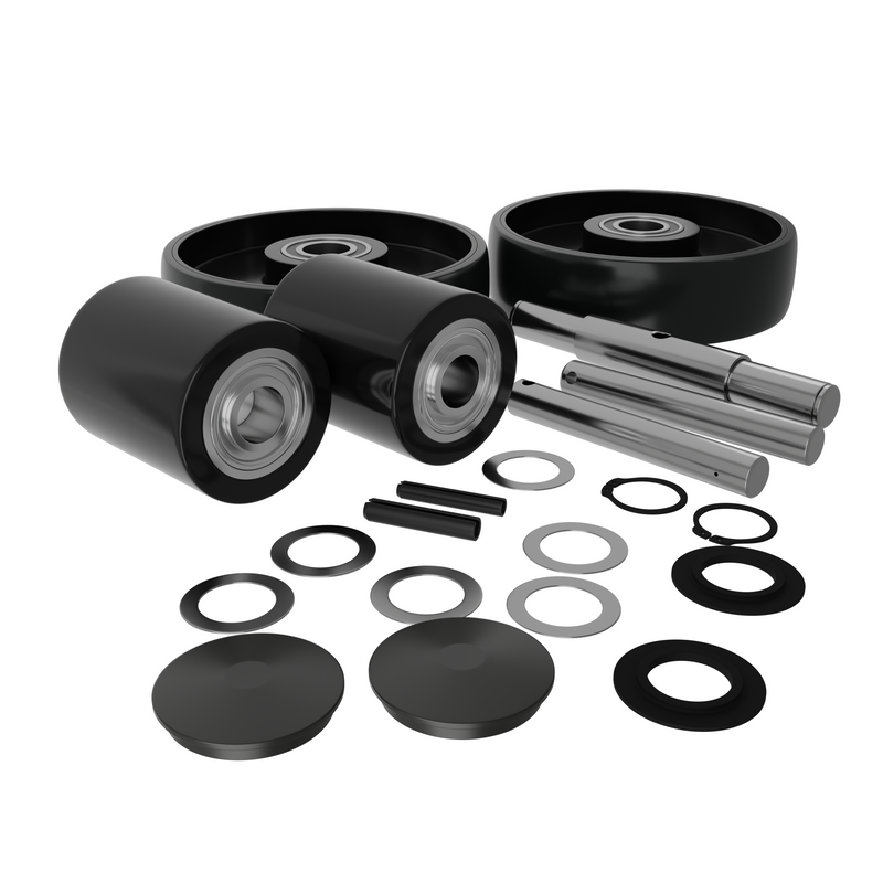 GWKBTLCK Complete Wheel Kit (Ultra Poly) 70d for BT L2000 L2300 Lhm 230 Pallet Jacks