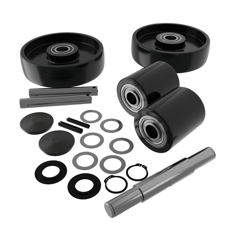 GWKBTLCK Complete Wheel Kit (Ultra Poly) 70d for BT L2000 L2300 Lhm 230 Pallet Jacks