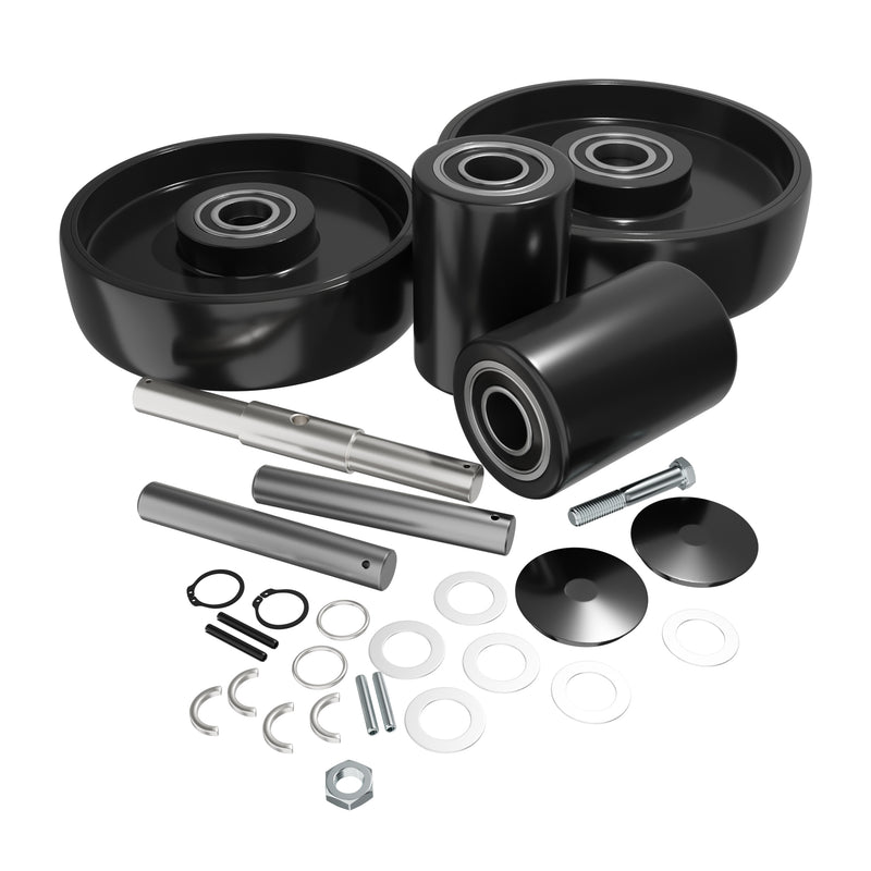 GWKECOCK Complete Wheel Kit (Ultra Poly) 70d for Mobile I55 Pallet Jack