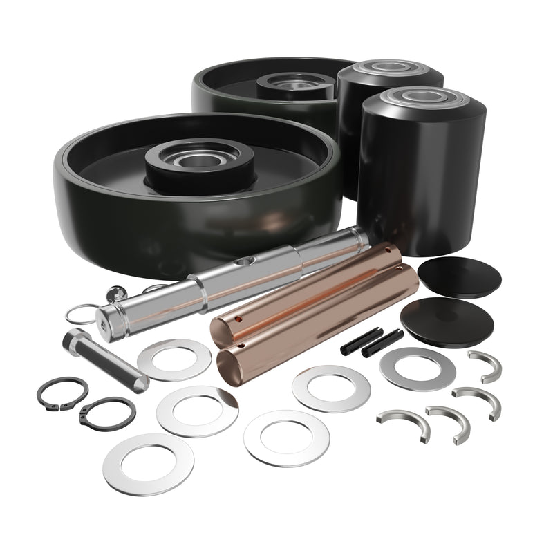 GWK-VJ2-CK Complete Wheel Kit (Ultra Poly) for Valu-Jack Pallet Jacks