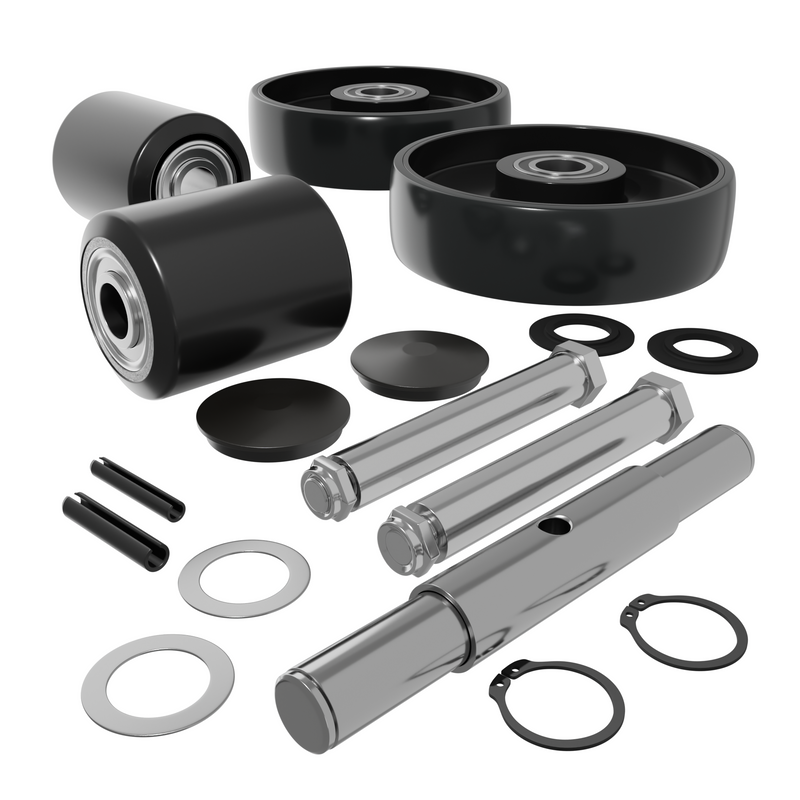 GWKLCRCK Complete Wheel Kit (Ultra Poly) 70d for Lift-Rite Pallet Jacks