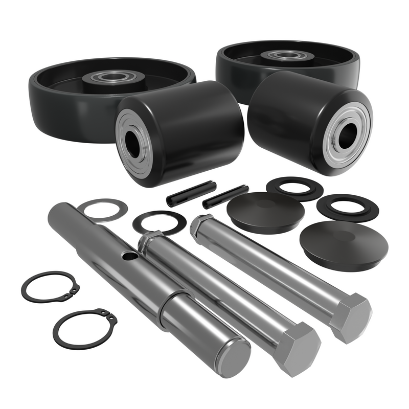 GWKLCRCK Complete Wheel Kit (Ultra Poly) 70d for Lift-Rite Pallet Jacks