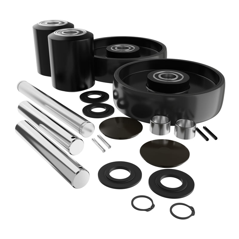 GWK-ML55-CK Complete Wheel Kit ML55 (Ultra Poly) 70d for Mobile Pallet Jacks