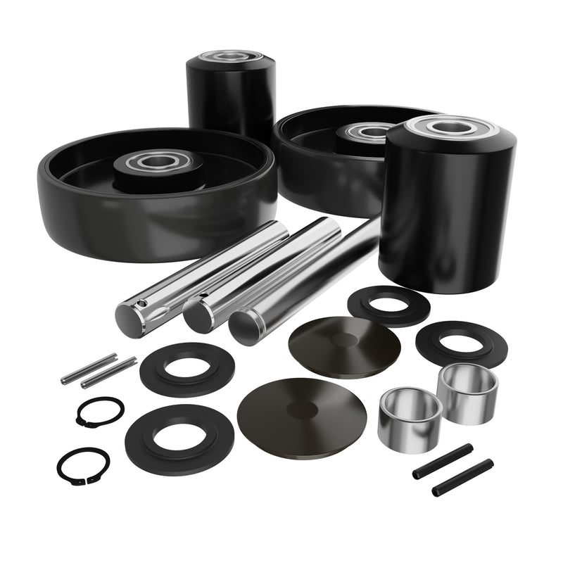 GWK-ML55-CK Complete Wheel Kit ML55 (Ultra Poly) 70d for Mobile Pallet Jacks