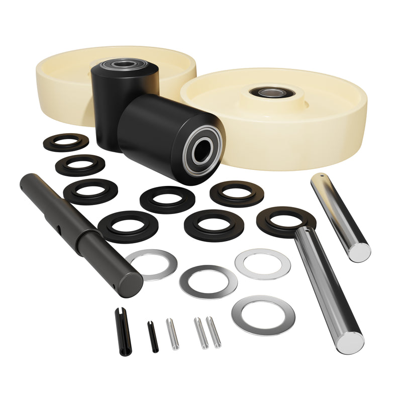 GWK-TM-CK Complete Wheel Kit (Ultra Poly) 70d for Multiton Pallet Jacks