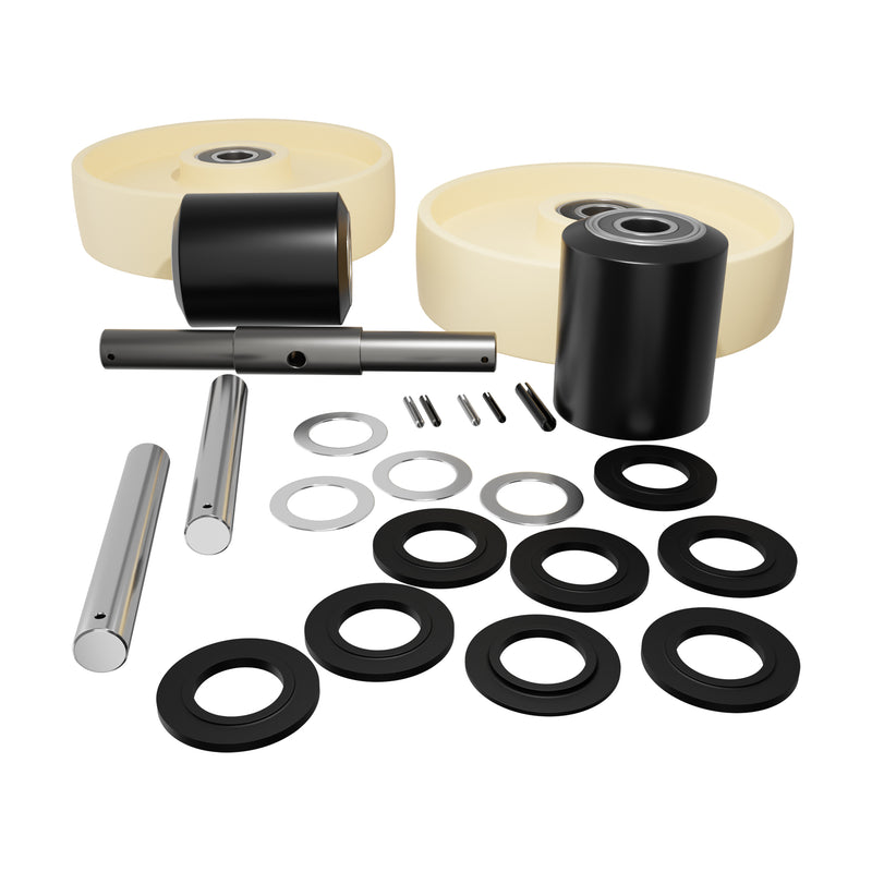 GWK-TM-CK Complete Wheel Kit (Ultra Poly) 70d for Multiton Pallet Jacks